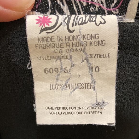 D'Allaird's Vintage Black‎ Chiffon Sheer High Collared Secretary Blouse - Picture 10 of 11